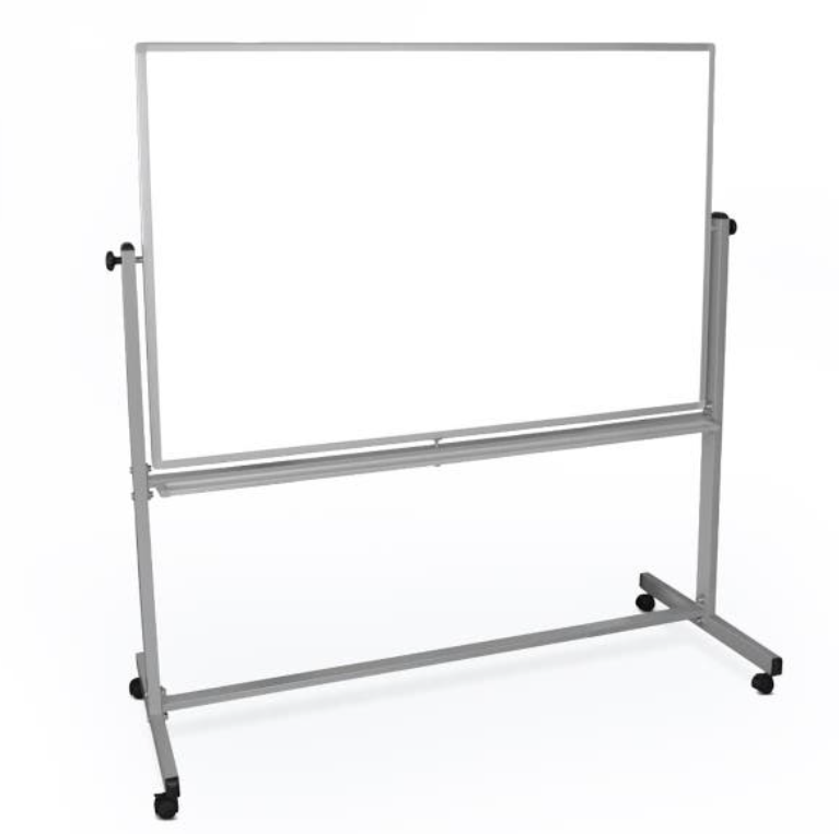 Luxor Dry Erase Magnetic Mobile White Board, 60x40, Double Sided