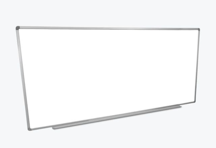 Luxor Dry Erase Magnetic Wall Mount White Board, 96x40, Aluminum Frame