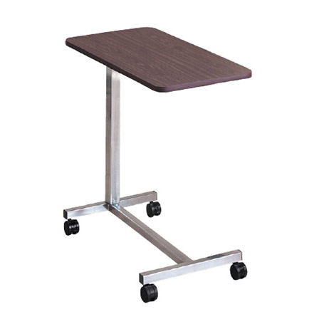 Cardinal Health Overbed Table, H-Base, Walnut, 15.25" x 26.38" 