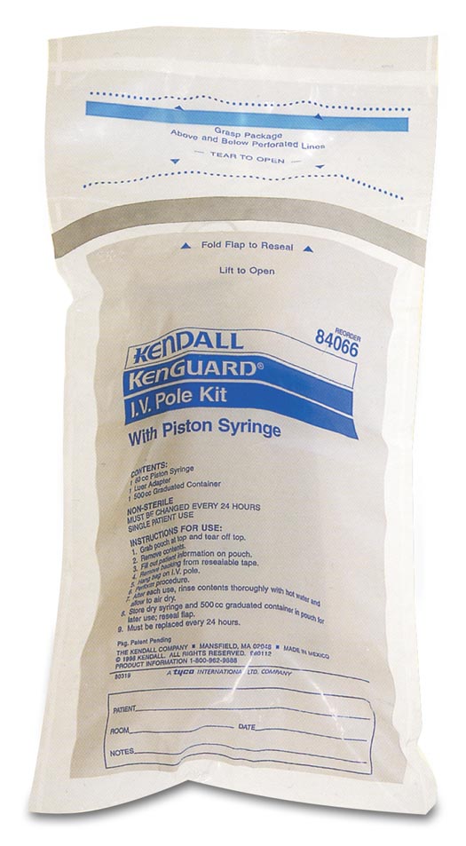 Cardinal Health IV Pole Pouch, 60cc Piston Syringe, 30/cs