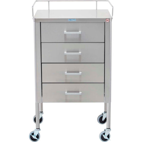 Blickman Industries Galaxy Table, 20"W x 34"H x 16"D, (4) Drawers
