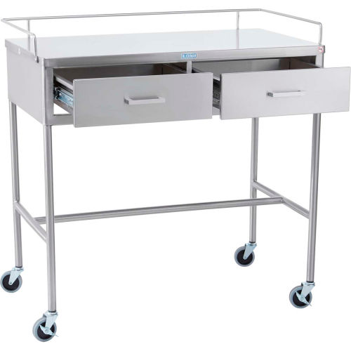 Blickman Industries Crescent Work Table, 36"W x 34"H x 20"D, H-Brace