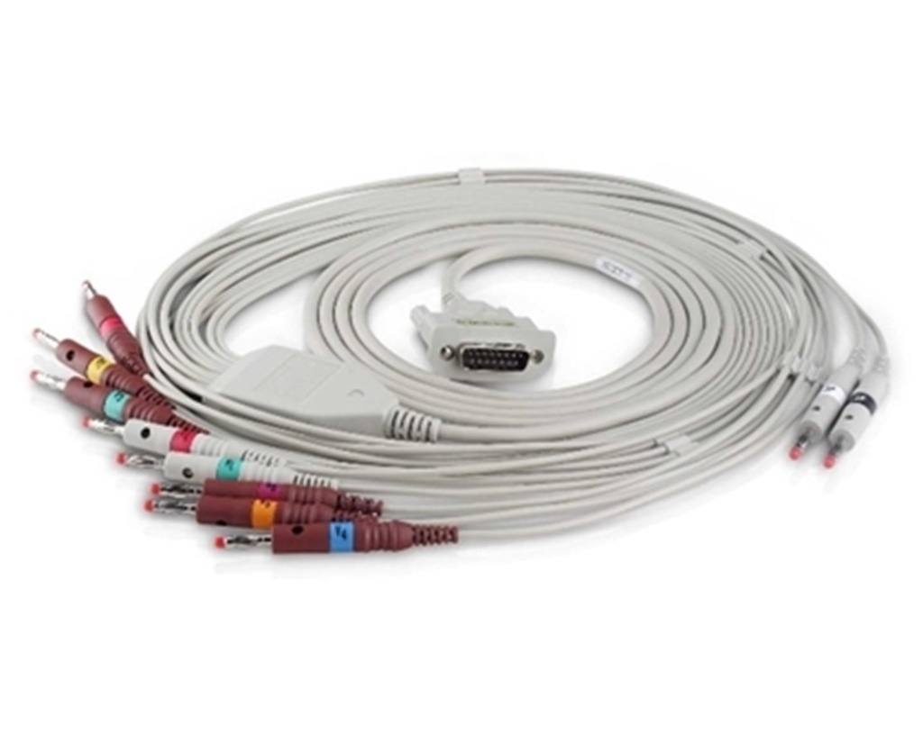 Edan Diagnostics ECG Cable, 12-Lead, Snap Style, AHA