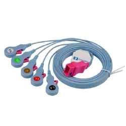 Cardinal Health Radiolucent Leadwire, 5 Lead, 72", 10/bx, 100 bx/cs