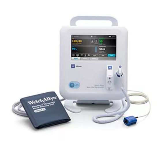 Hillrom Spot 4400 with NIBP, SureTemp Thermometer, Nonin SpO2