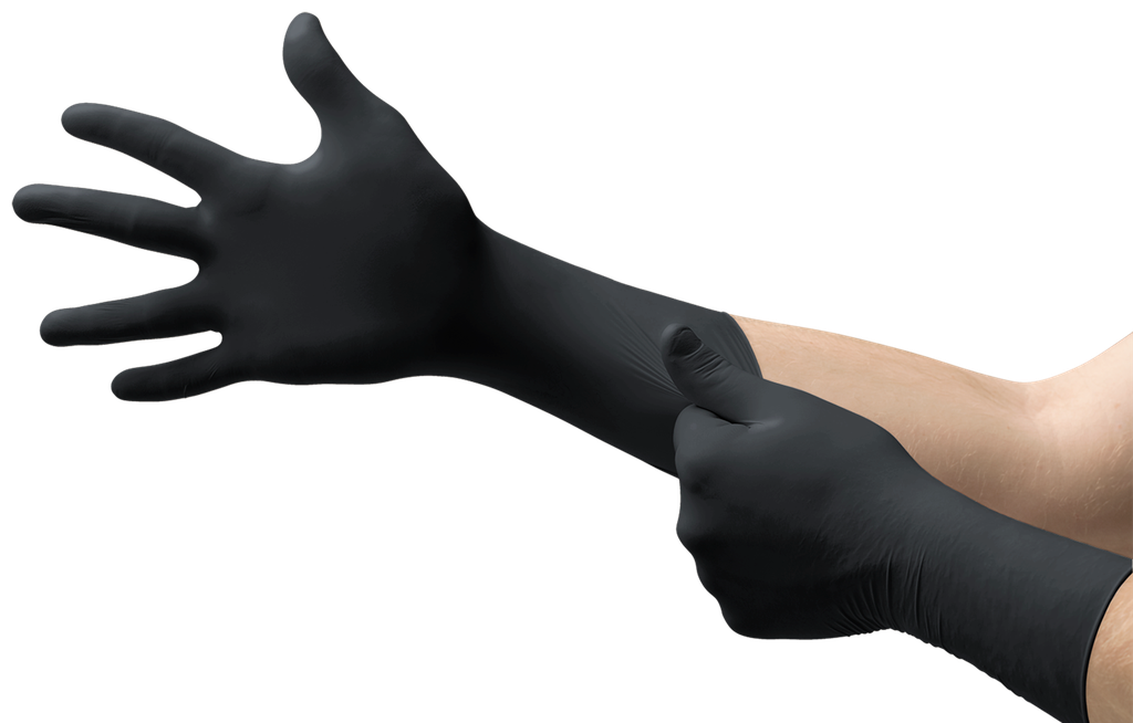 Midknight XTRA 93-862 Black Nitrile Gloves, XLg, 100/bx, 10 bx/cs