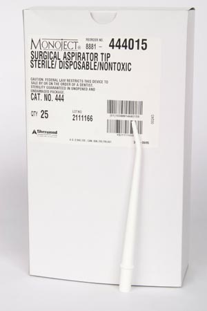 Cardinal Health Surgical Aspiration Tip, Sterile, Opaque White, 25/bx