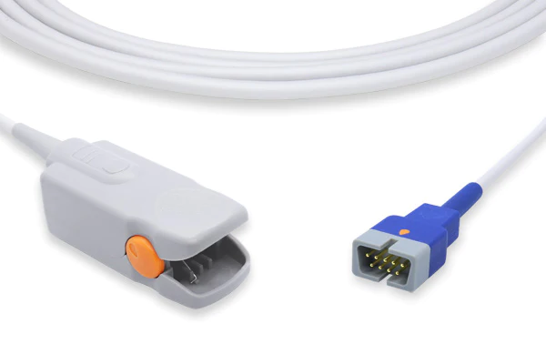 Cables and Sensors SpO2 Sensor, Nellcor Oxi-Max, 9ft Cable, Adult Clip