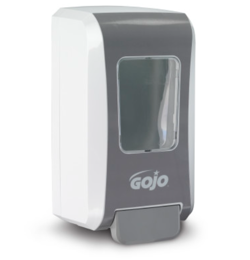 GOJO Industries, Inc. Soap Dispenser, 2000 ml, Push Style, White/ Gray
