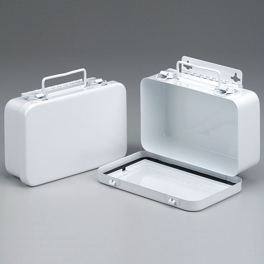 First Aid Only Weatherproof Horizontal Metal Case with Gasket & Handle Hanger, 10/Unit