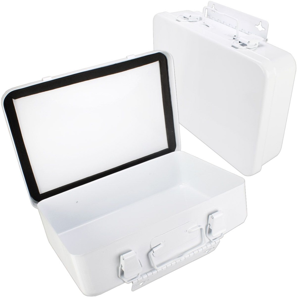 First Aid Only Weatherproof Horizontal Metal Case with Gasket & Handle Hanger, 16/Unit