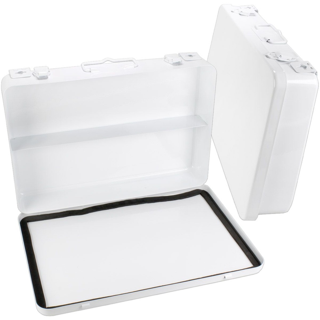 First Aid Only Weatherproof Horizontal Metal Case with 1 Shelf & Gasket, 36/Unit
