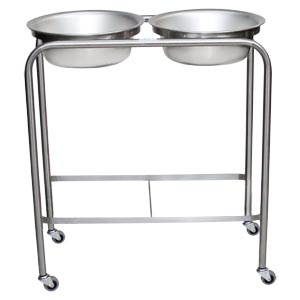 Blickman Industries Snyder Double Basin Solution Stand w/Basin, H-Brace