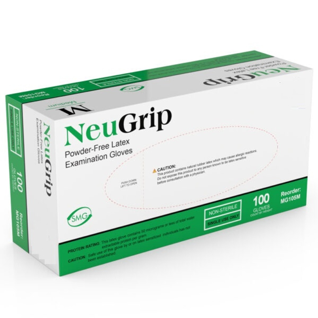 Medgluv, Inc. NeuGrip Latex Exam Glove, Large, 8 Mil Thick, Chlorinated