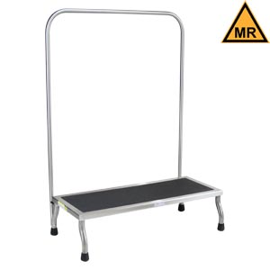 Blickman Industries Kent Foot Stool, 30"W x 8"H x 12"D, Handrail, MRI Safe