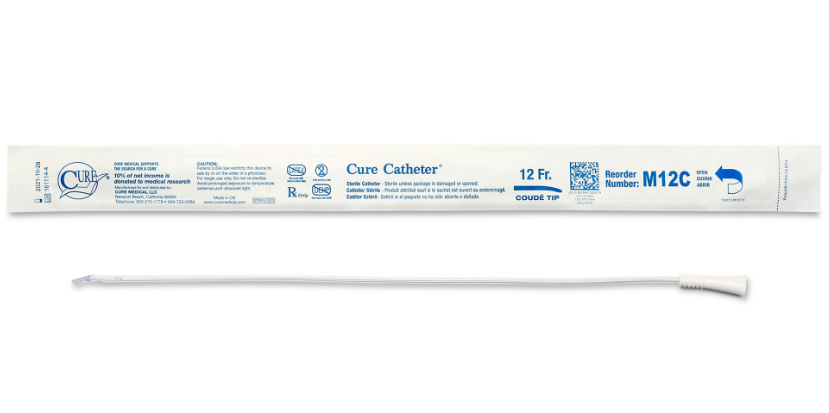 Convatec Cure Catheter Uncoated, 16" Coude Tip, 12FR