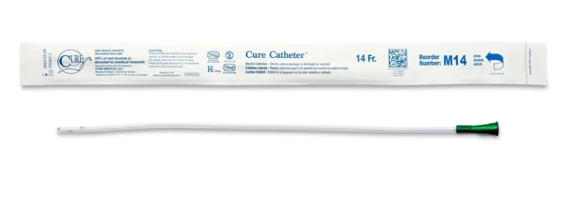 Convatec Cure Catheter Uncoated, Coude, 14FR