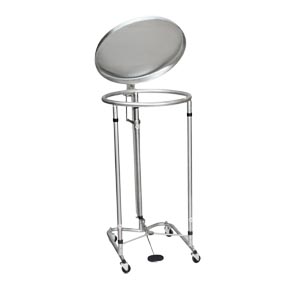 Blickman Industries Hamper 18" DIA Round Foot Operated Pneumatic Top Chrome