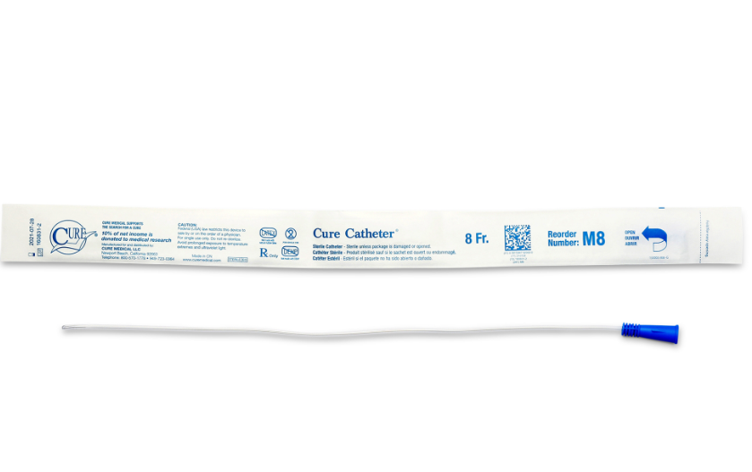 Convatec Cure Catheter Uncoated, Male 16" Straight Tip, 8FR