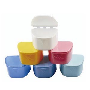 Dukal Corporation Denture Boxes, 3-3/4" x 3" x 2-3/8", Assorted Colors, 12/bg