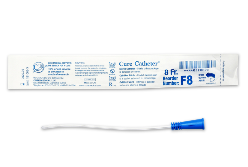 Convatec Cure Catheter Uncoated, Female 6" Straight Tip, 8FR