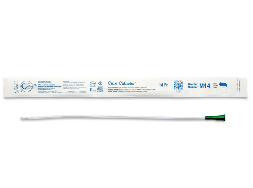 Convatec Cure Catheter Uncoated, Male 16" Straight Tip, 14FR