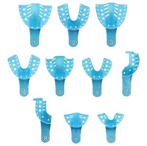 Dukal Corporation BLU-TRAY Impression Trays, Perforated, Large Upper #1, 12/bg