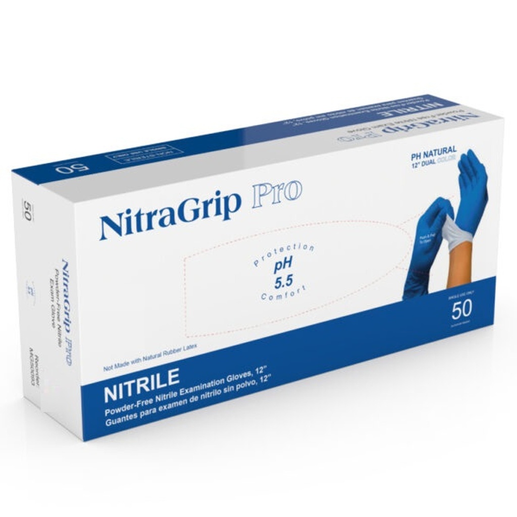 Medgluv, Inc. Exam Glove, Nitrile, Small, Powder-Free, 2-Ply, Blue/ White, Chemo