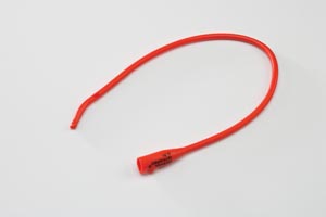 Cardinal Health Urethral Red Rubber Catheter, 14FR, Coude Tip, 12" Length, 12/ctn