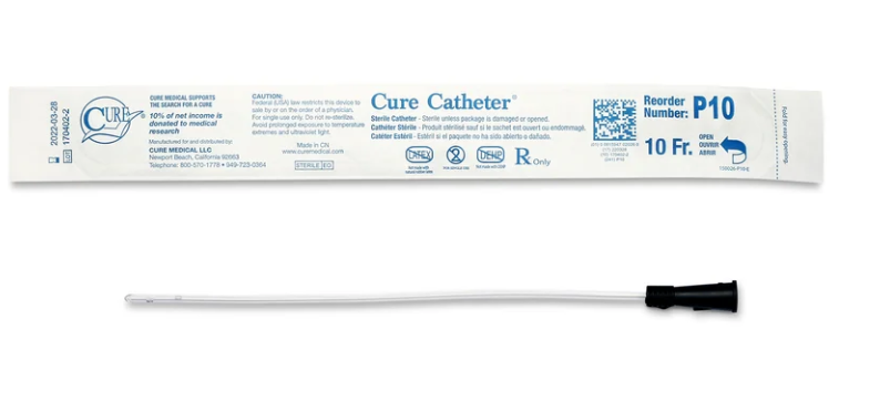Convatec Cure Uncoated Catheter, Pediatric, 10", 8FR