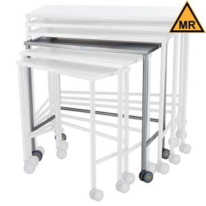 Blickman Industries Nested Instrument Table 36"W x 36"H x 18"D On Casters MRI Safe