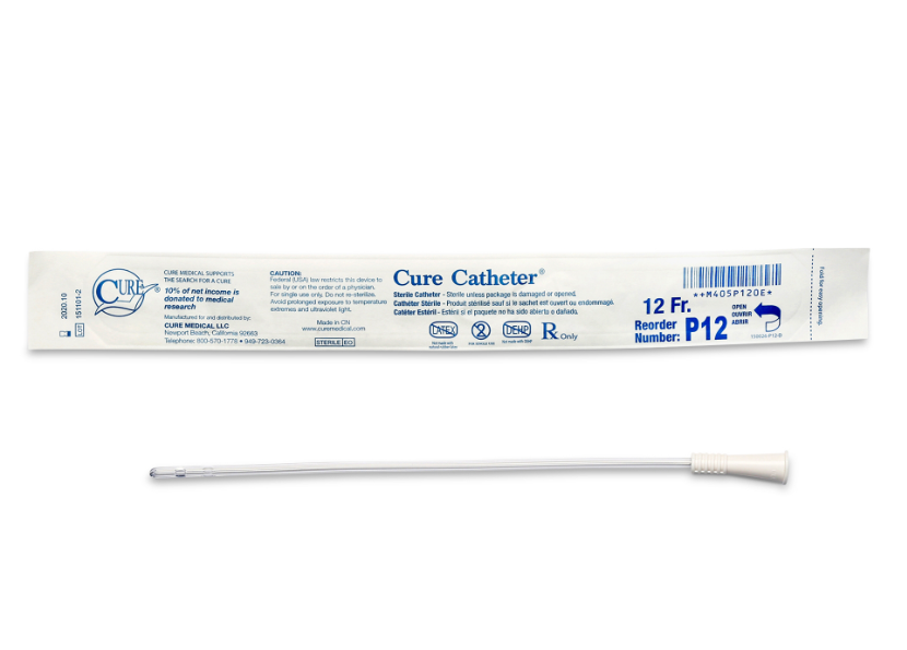 Convatec Cure Uncoated Catheter, Pediatric, 10" Straight Tip, 12FR