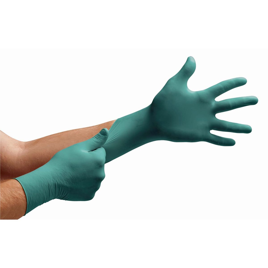 Ansell Laboratory Glove, Nitrile, Powder-Free, Medium (7.5-8.0), Green, Non-Sterile