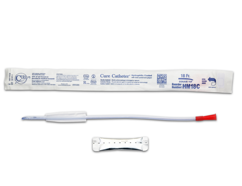 Convatec Hydrophilic Cure Catheter, 16" Coude Tip, 18FR