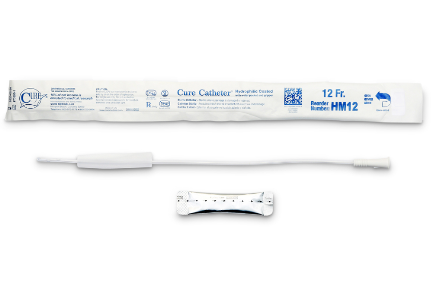 Convatec Hydrophilic Cure Catheter, Male 16" Straight Tip, 12FR