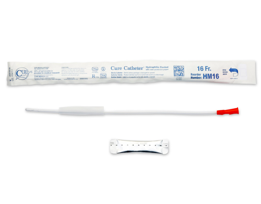 Convatec Hydrophilic Cure Catheter, Male 16" Straight Tip, 16FR