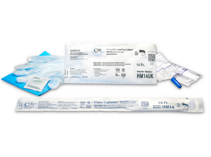 Convatec Catheter Kit, Hydrophilic Coated, Male 16" Straight Tip, 14FR