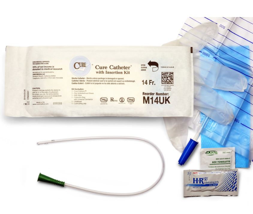 Convatec Closed Stytem Catheter Kit, 16", Coude Tip, 14FR