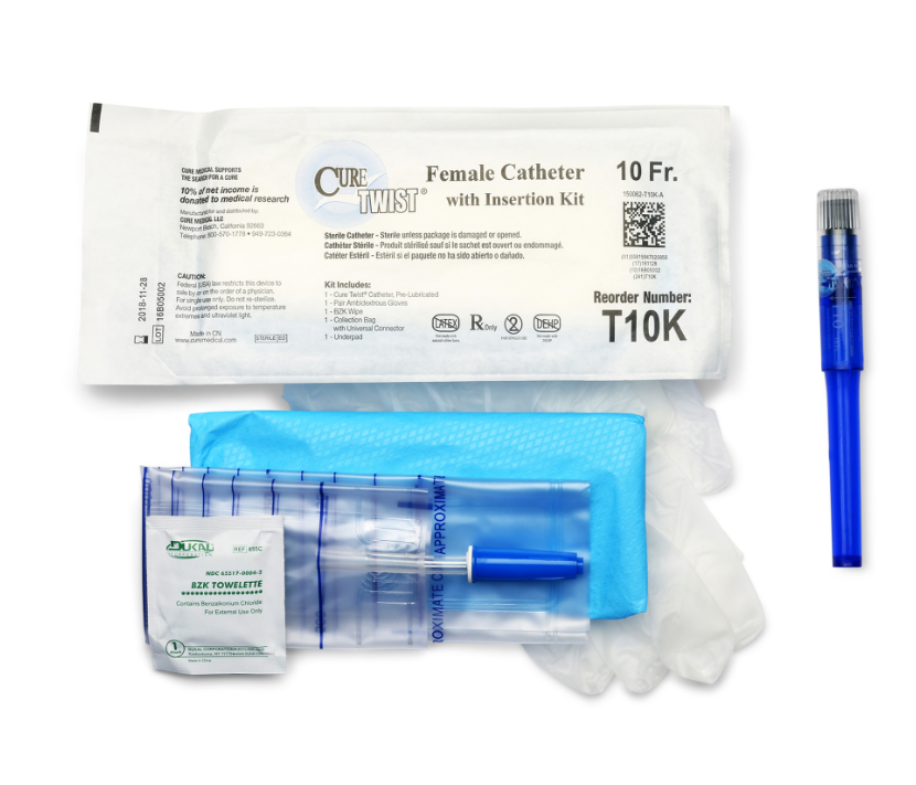 Convatec Catheter w/Insertion Kit, Female 6" Straight Tip, 10FR