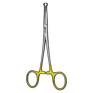 Sklar Instruments Vasectomy Fixation Clamp, Ring Tip, 5.75"