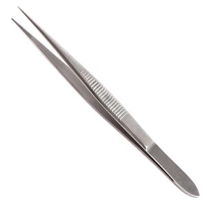 Sklar Instruments Fine Point Splinter Forcep, Serrated, 4.5"