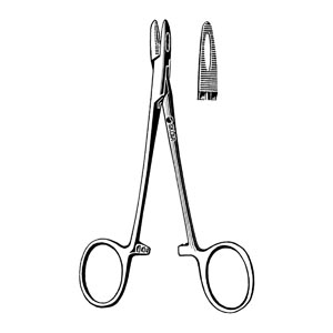 Sklar Instruments Collier Needle Holder, Fenestrated Jaw, 5.25"