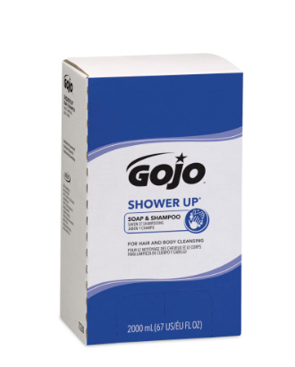 GOJO Industries, Inc. Shower Up Soap & Shampoo, 2000ml, Pink, 4/cs