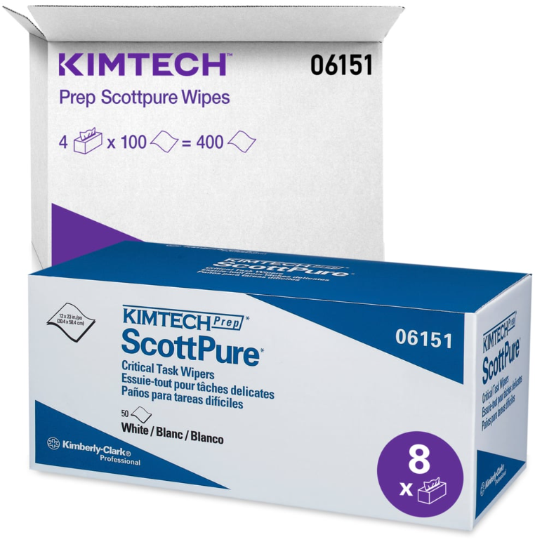 Kimberly-Clark Professional ScottPure Critical Task Wiper, 12" x 23", White