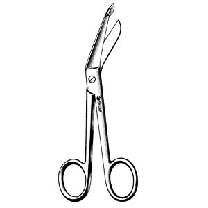 Sklar Instruments Lister Bandage Scissors, Standard, Smooth, Blunt/Blunt, 4.5"