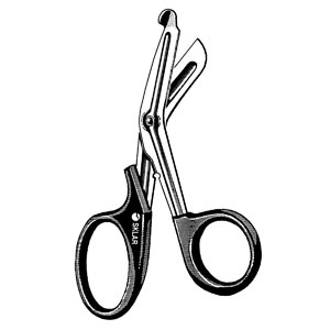 Sklar Instruments Multi-Cut Utility Scissors, Blue, Angled, Searrated, 6" Overall Length