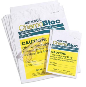 Cardinal Health Chemo Drug Transport Bag, 6" x 9"