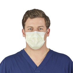 O&M Halyard Procedure Mask, Longer Earloops, Level 1, Yellow