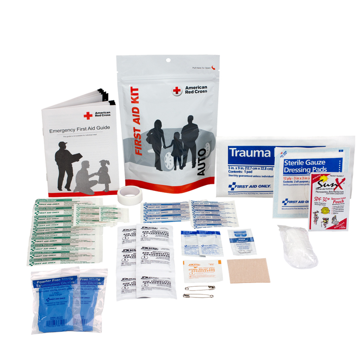 First Aid Only Auto First Aid Kit with Plastic Zip Bag