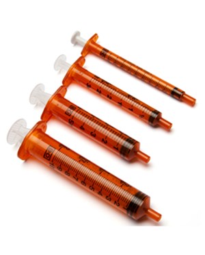 Exel Corporation Syringe, Luer Slip, 20-25cc, with Cap, Amber